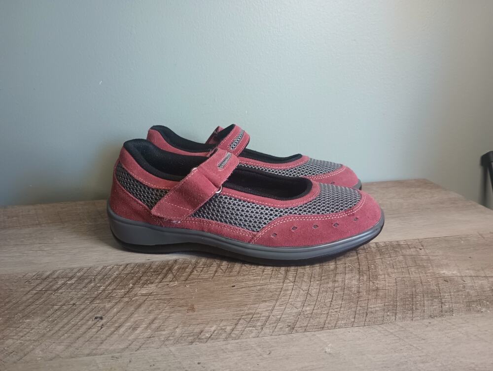 Orthofeet Chattanooga Mary Jane Orthopedic Shoes Womens 8.5 Wide Red Comfort